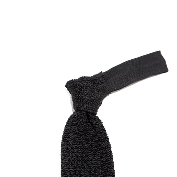 에스콧 실크 니트타이 Ascot Silk Knit Tie 블랙