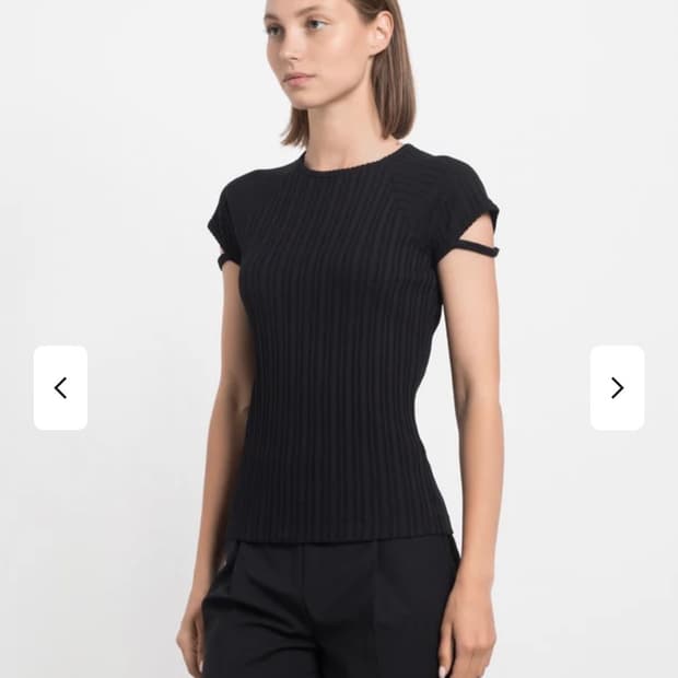 Helmut lang ribbed cutout 티