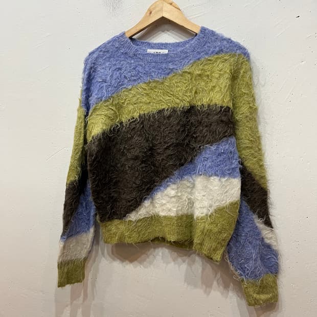 AZUL JPN 헤어리 파스텔 니트 우먼즈