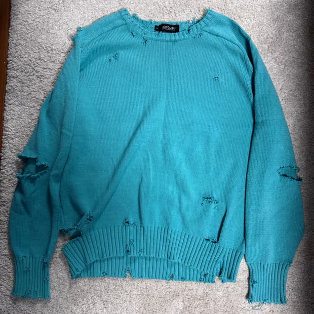 조거쉬 디스트레스드 그런지 니트