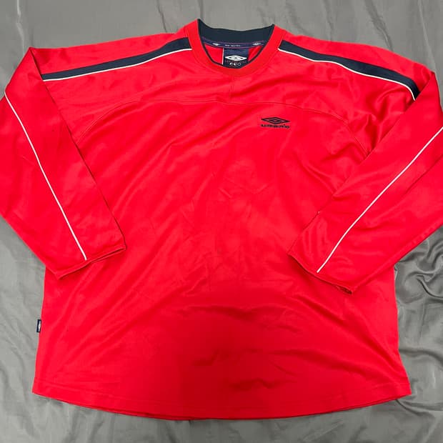 [XXL/빅사이즈] 엄브로 프로 트레이닝 웜업 롱슬리브 탑 레드/네이비