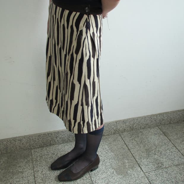 Blue de bresse linen skirt