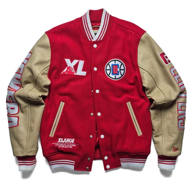 [S] 뉴에라x엑스라지 레더 바시티 자켓