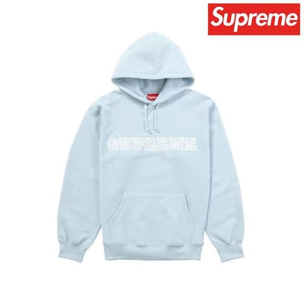 슈프림 레이스 로고 후드티 22ss