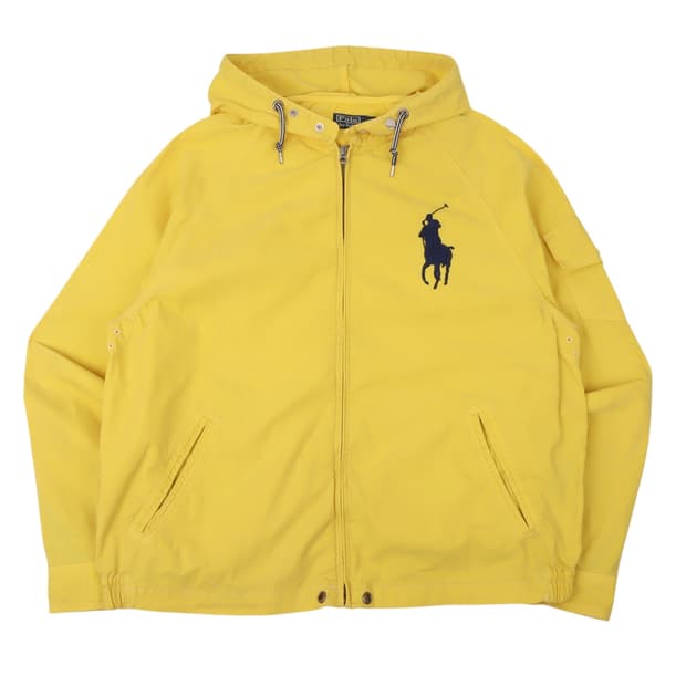 폴로 랄프로렌 옐로우 빅포니 코튼 후디 자켓