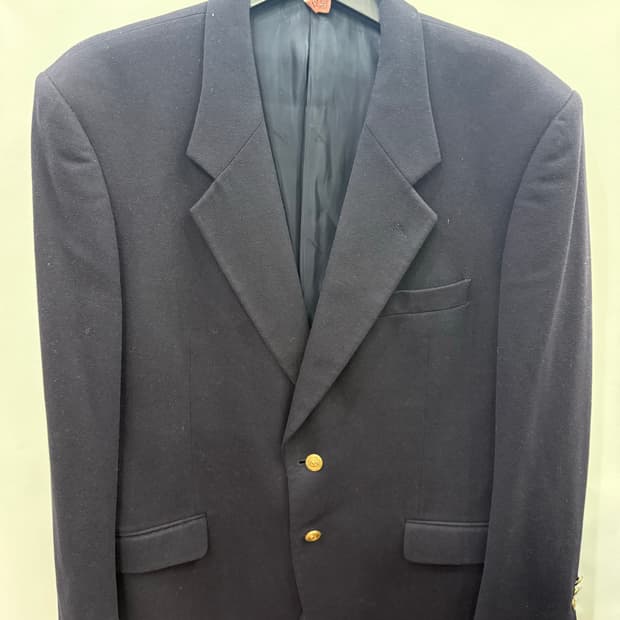 발렌티노 네이비 금장 버튼 자켓