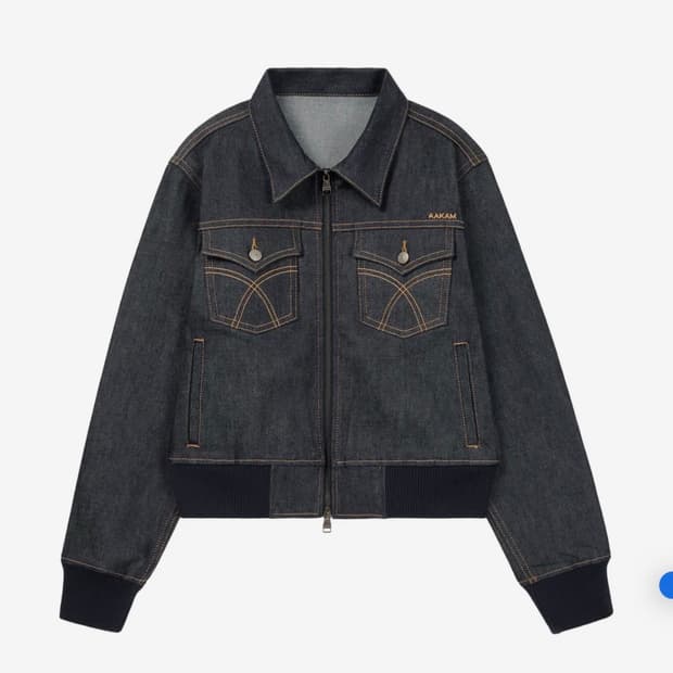 아캄 Banding Denim Jacket (Dark Blue) 2