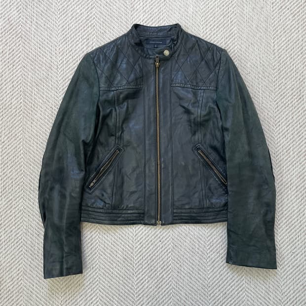 타미힐피거 썬페이딩 라이더 레더 자켓 