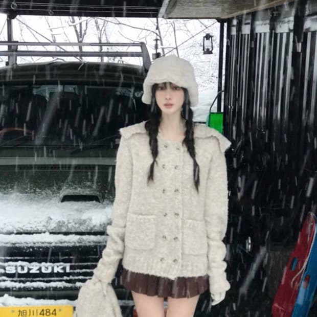 라벨르블랑 더블 세일러 니트 코코아