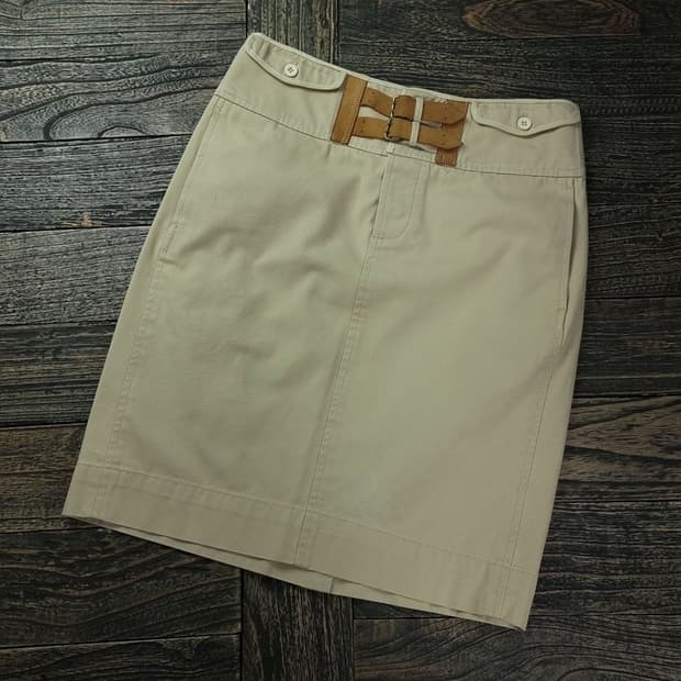 [폴로 랄프로렌] 벨트 코튼 로우라이즈 스커트 M17981