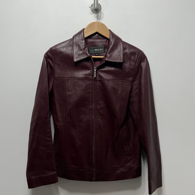 빈티지 여성 버건디 양가죽 자켓 66사이즈 