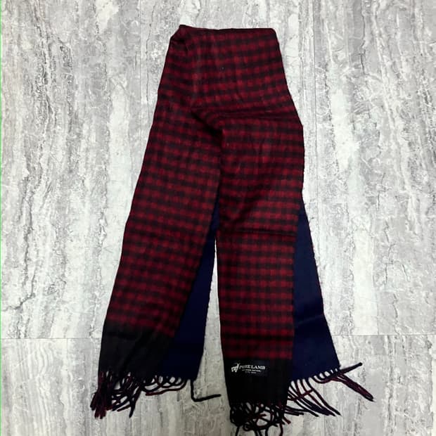 Purelamb 올드스쿨아메카지 혁오풍 투톤리버시블 테슬머플러