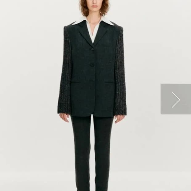 Open yy 니트 팬츠 -charcoal