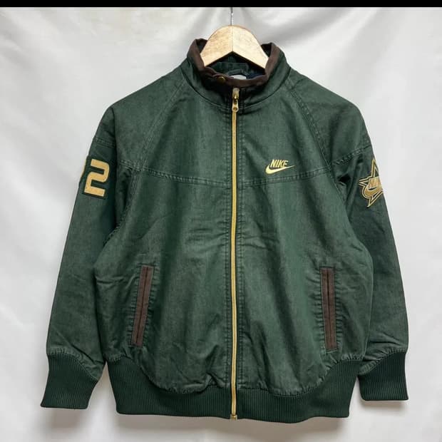 [정품/우먼스S] 나이키 스우시 데님 딥그린 자켓/잠바