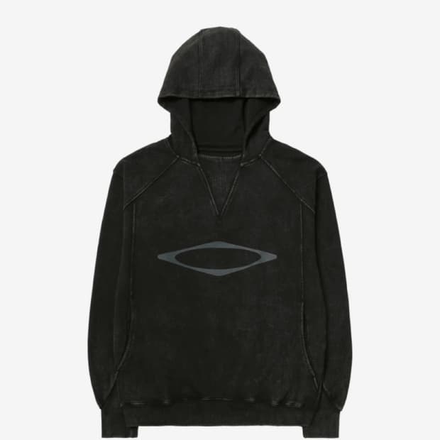 [L] 미스치프 블리치드 후드 워시드 블랙