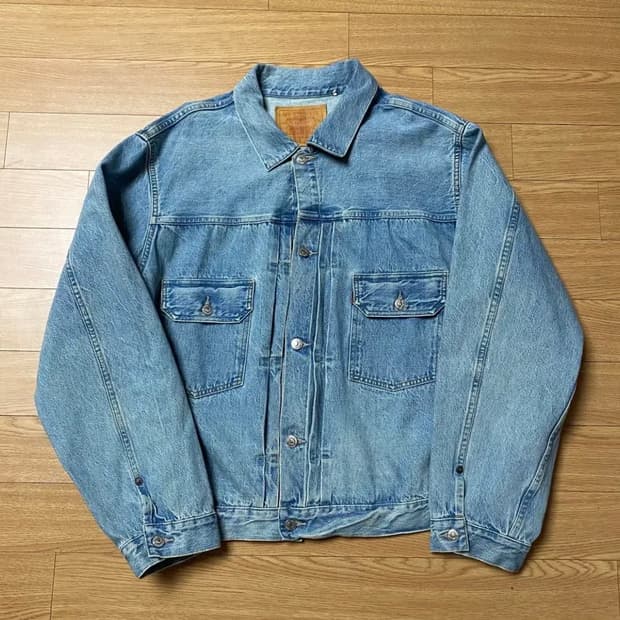 (46 T백) LVC 507XXE 할리퀸 타입2 데님자켓 / 블랙잭