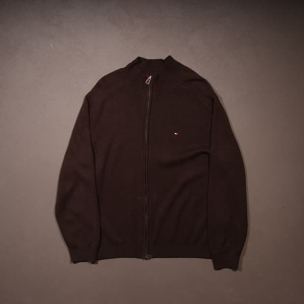  타미힐피거 코튼 니트집업