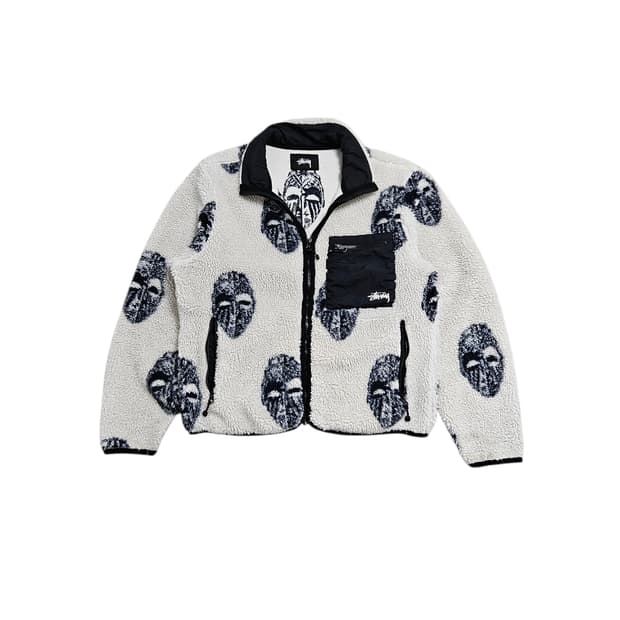 스투시 마스크 쉐르파 플리스 자켓