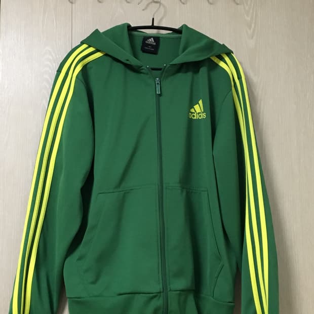 아디다스 초록 후드 져지