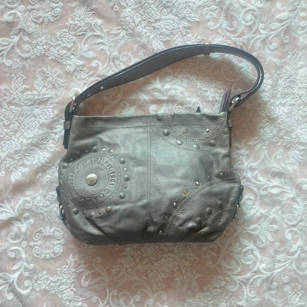 Coach silver stud bag