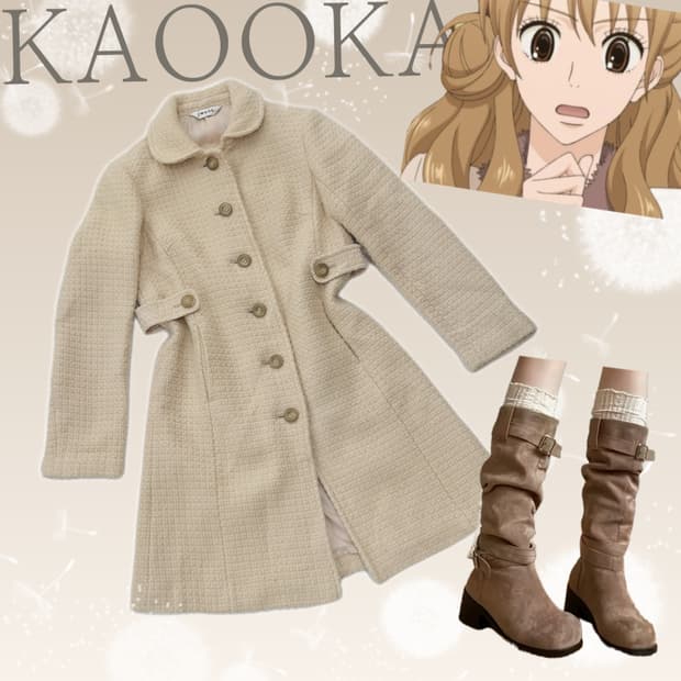 🍰쿠루미 너닿 달천깔 트위드 코트🍰 라떼갸루 히메 러블리 살구맛