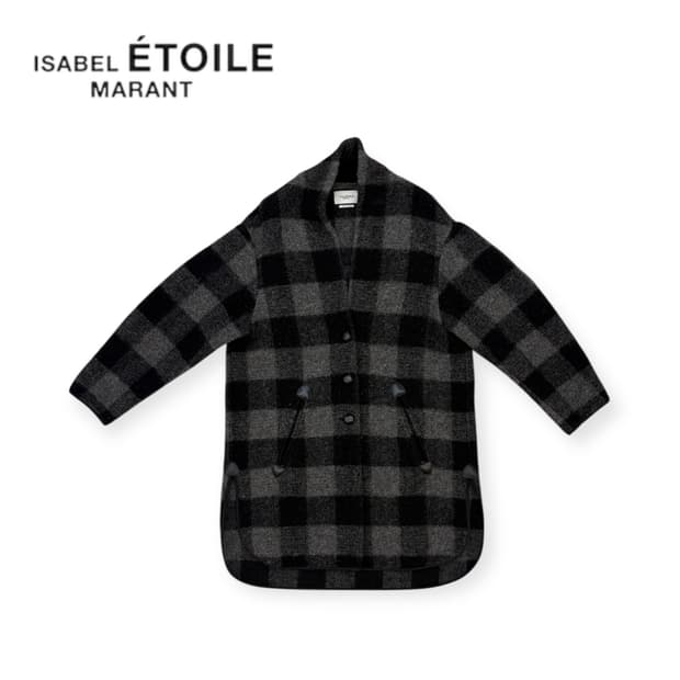 이자벨마랑 지노 체크 울 코트