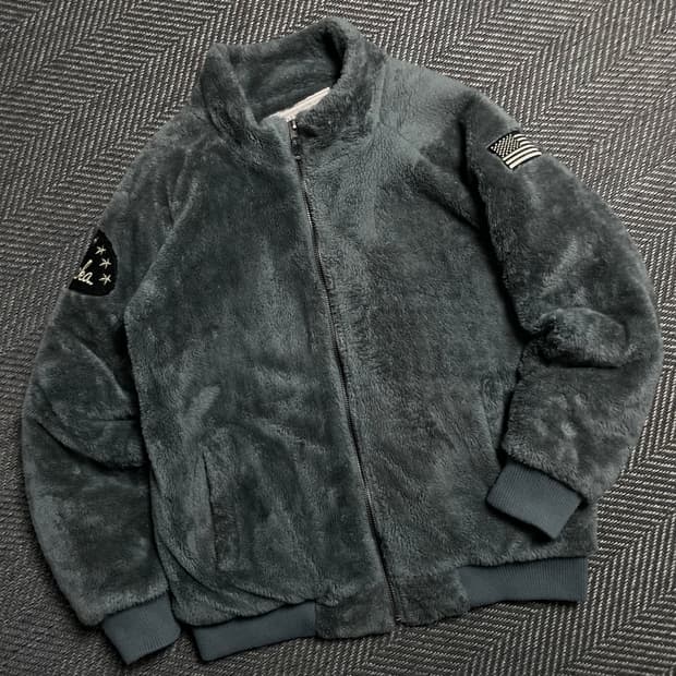 엑스톤즈 성조기 패치로고 쉐르파 플리스 자켓y 5080