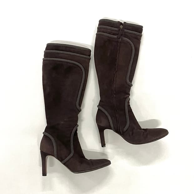 로에베 컬렉션 램스 스웨이드 롱부츠