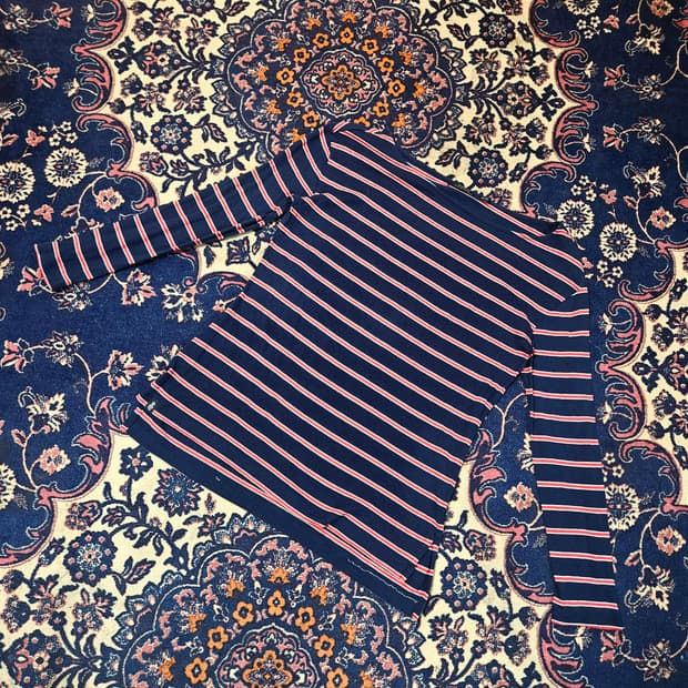 폴로랄프로렌 여성 스트라이프 보트넥 긴팔티셔츠 XS