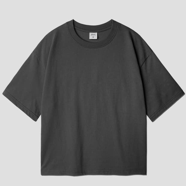제멋 / 보이 크롭 반팔티셔츠 다크그레이 / 2xl