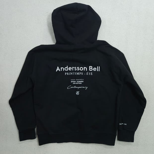앤더슨벨 후드티 M 블랙