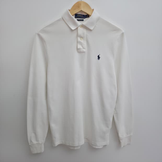 [S] 폴로 랄프로렌 화이트 긴팔 카라티