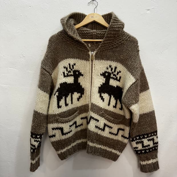 빈티지 코위찬 후디 가디건L