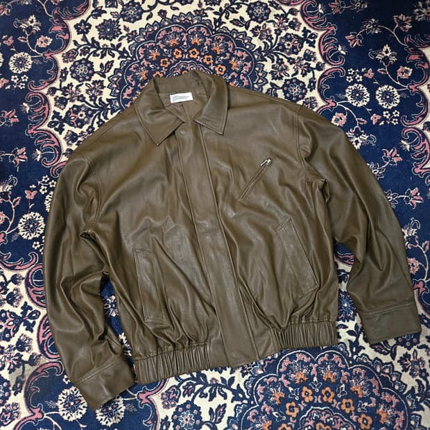 파르티멘토 비건 싱글 레더자켓 L size