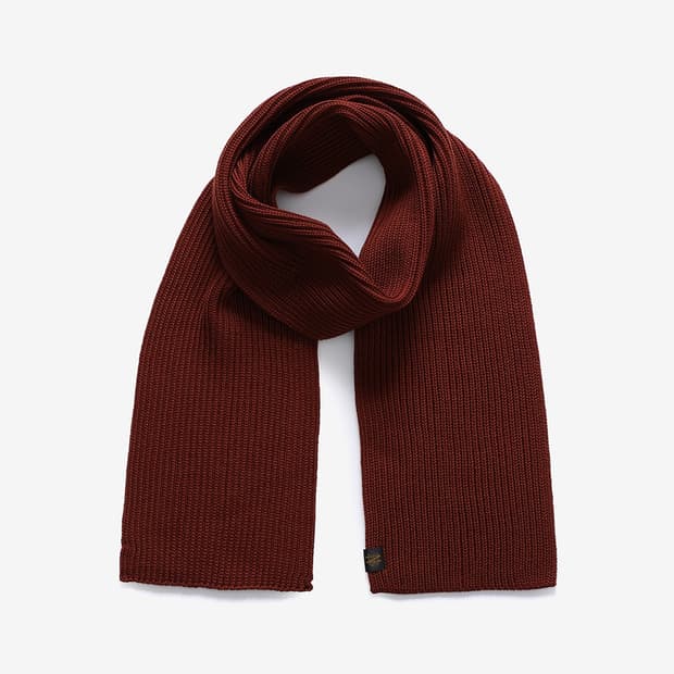 바토너 솔리드 울 립 머플러 BRW BATONER