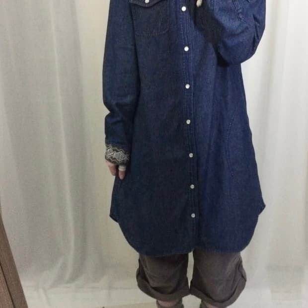 TITICACA'- needlework denim one-piece