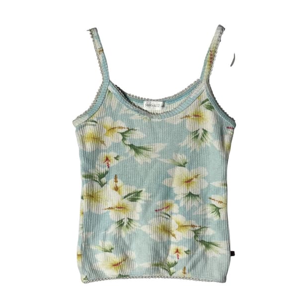 [JPN] 빈티지 플로럴 코튼 니트 슬리브리스