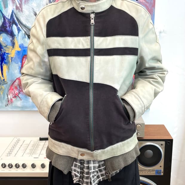[48] 크리스티안 라크르와 05AW 레더 자켓