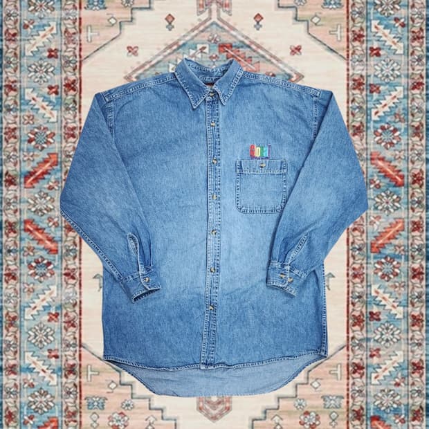  90s Trimark 워크웨어 데님 셔츠 (M)