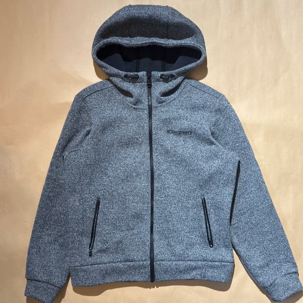 *니트 플리스 집업후디