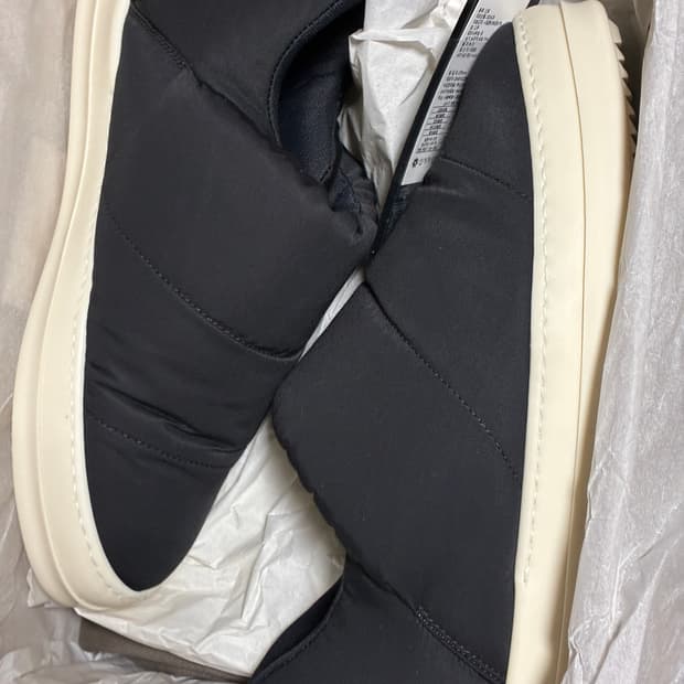 릭오웬스 패딩 슬립온 42