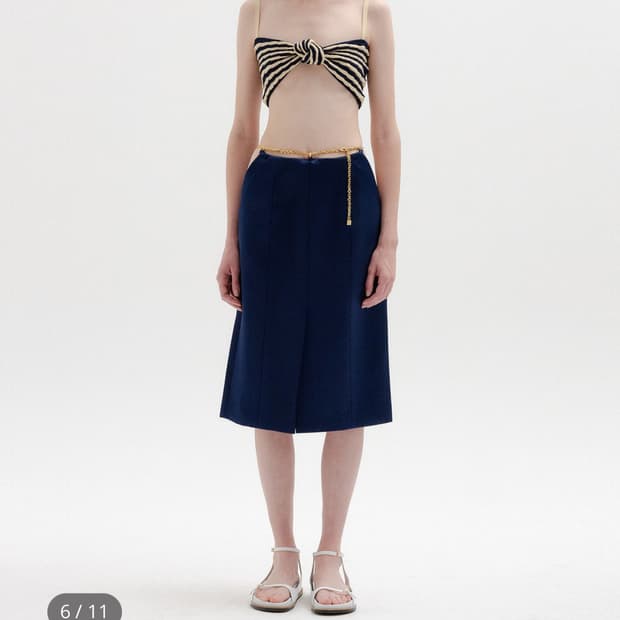 Eenk 미디 스커트