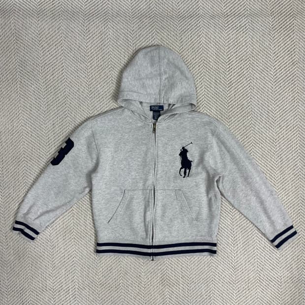 폴로 랄프로렌 그레이 후드집업 S