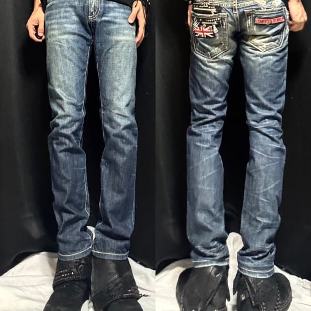 “Robins Jeans”Y2K Patchwork Detail Pants