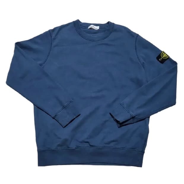 21FW Stone Island 와펜 맨투맨 코발트 블루 XL 
