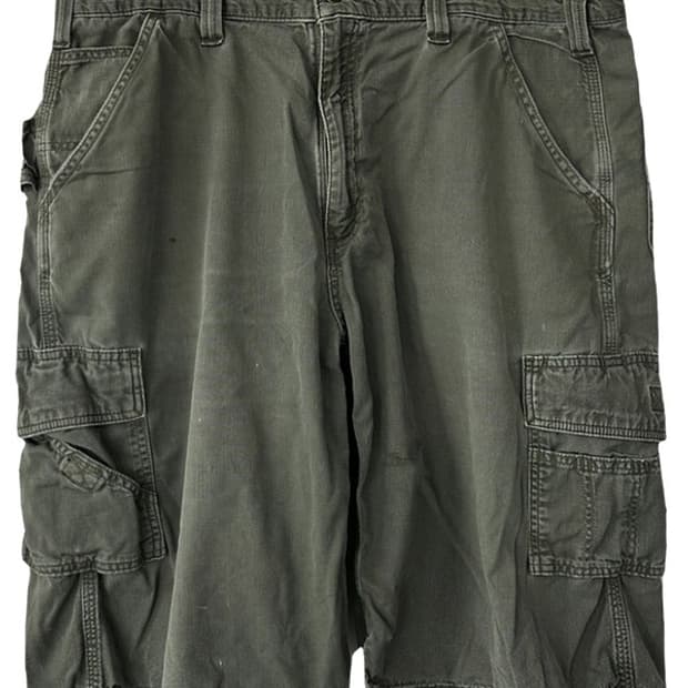 [38] CARHARTT 12SS MOS 더블카고쇼츠 모스그린