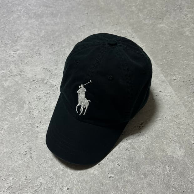 폴로 랄프로렌 빅포니 블랙 빈티지 볼캡
