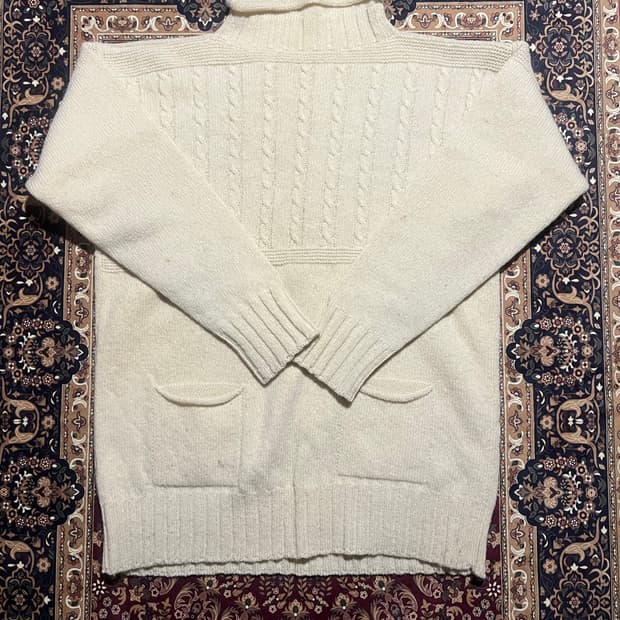 Nigel Cabourn MAIN LINE 케이블 니트 하프넥