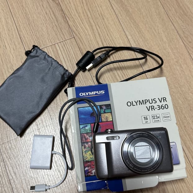 올림푸스VR-360 실버 sd카드+64G+충전기 풀세트