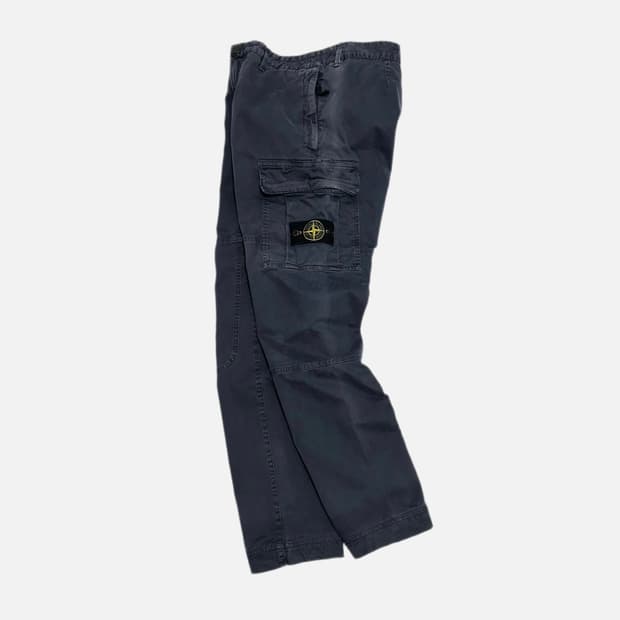 스톤아일랜드 워싱 슬림 스트레이트 카고팬츠